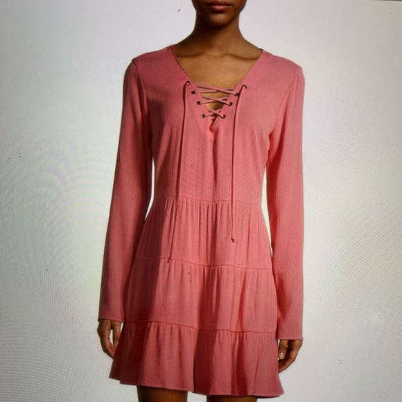 No Boundaries Dresses & Skirts - Junior ruffles long sleeve pullover dress size M